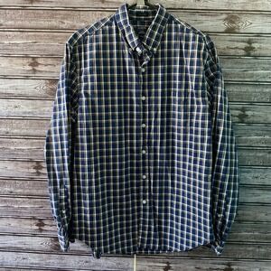 J. Crew Men's Classic Flex-Washed Long-Sleeved Button-Down Shirt Size L Blue‎